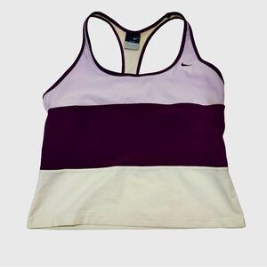 Nike Purple and Cream Sports Bra
